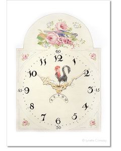 grandmother clock, still life prints