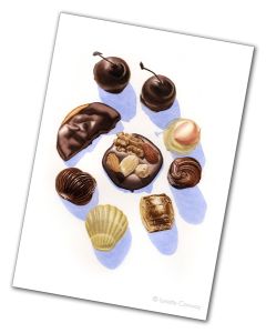 chocolates, greeting cards