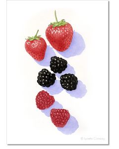 forest fruits, still life print