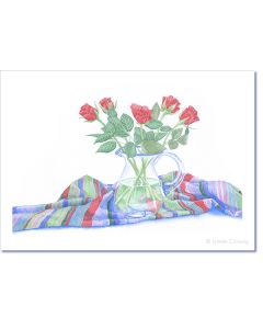 roses, still life print